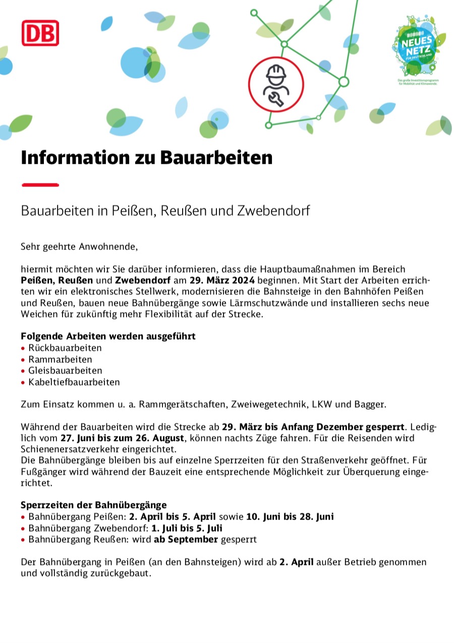 Information zu in Peißen, Reußen und Zwebendorf